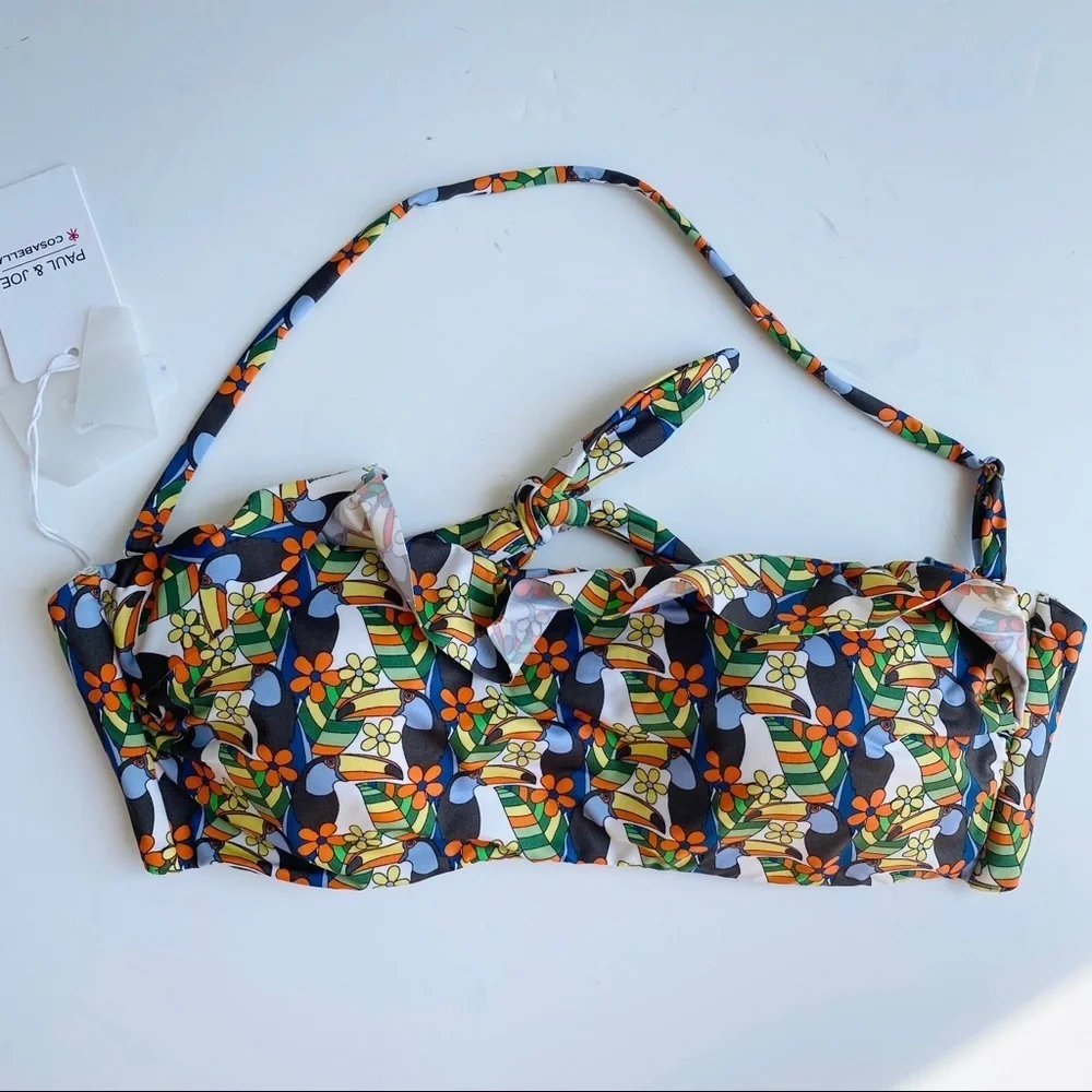 Paul & Joe cosabella bandeau swim top bottom set NEW